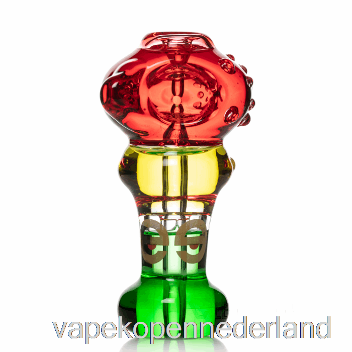 Vape Nederland Cheech Glas Triple Invriesbare Lepel Handpijp Rood/geel/groen